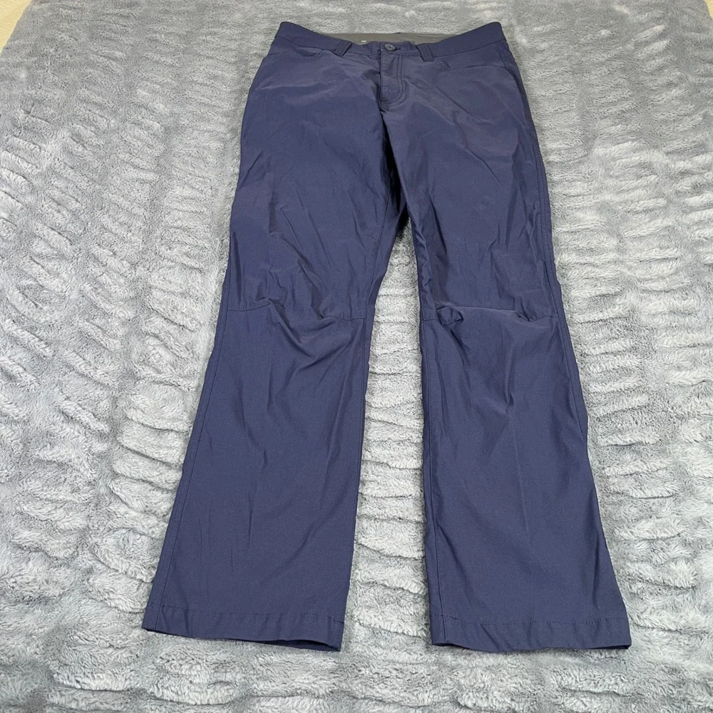Eddie Bauer Mens Tech‎ Pant 32x28 Navy Blue Nylon Spandex Stretch Hiking 1423671